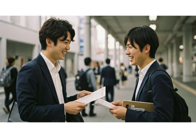 社会人が会話する様子